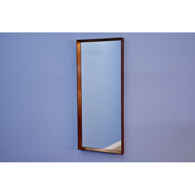 Vintage Danish rosewood mirror, 1960s