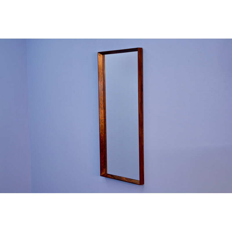 Vintage Danish rosewood mirror, 1960s