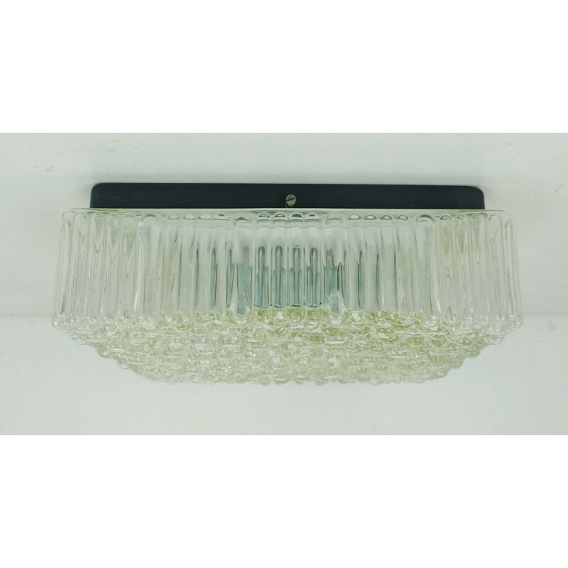 Vintage bubble glass flush mount ceiling lamp by Hustadt-Leuchten, 1960s