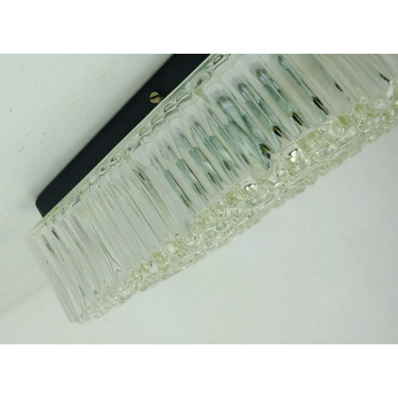 Vintage bubble glass flush mount ceiling lamp by Hustadt-Leuchten, 1960s