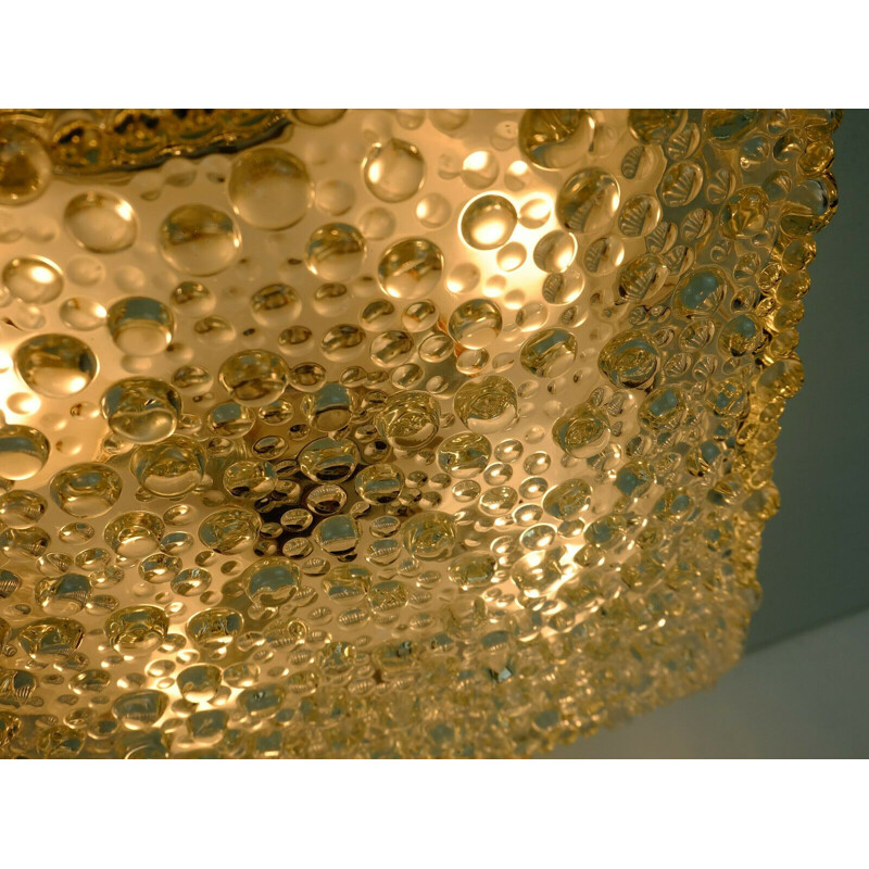 Vintage bubble glass flush mount ceiling lamp by Hustadt-Leuchten, 1960s