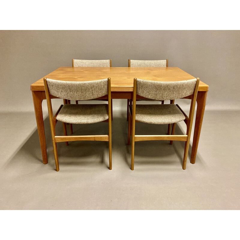 Scandinavian vintage teak dining set, 1950s