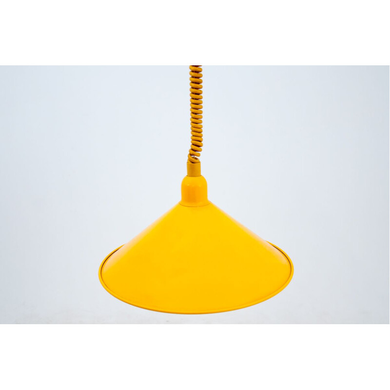 Vintage yellow pendant lamp by E.S. Horn Aalestrup, Denmark 1960s