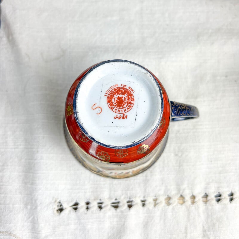 Service à thé vintage "Taous Imary" en porcelaine