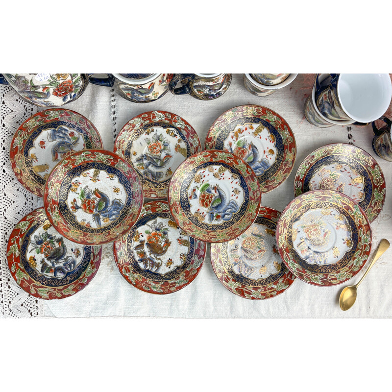 Conjunto de chá de porcelana "Taous Imary" vintage