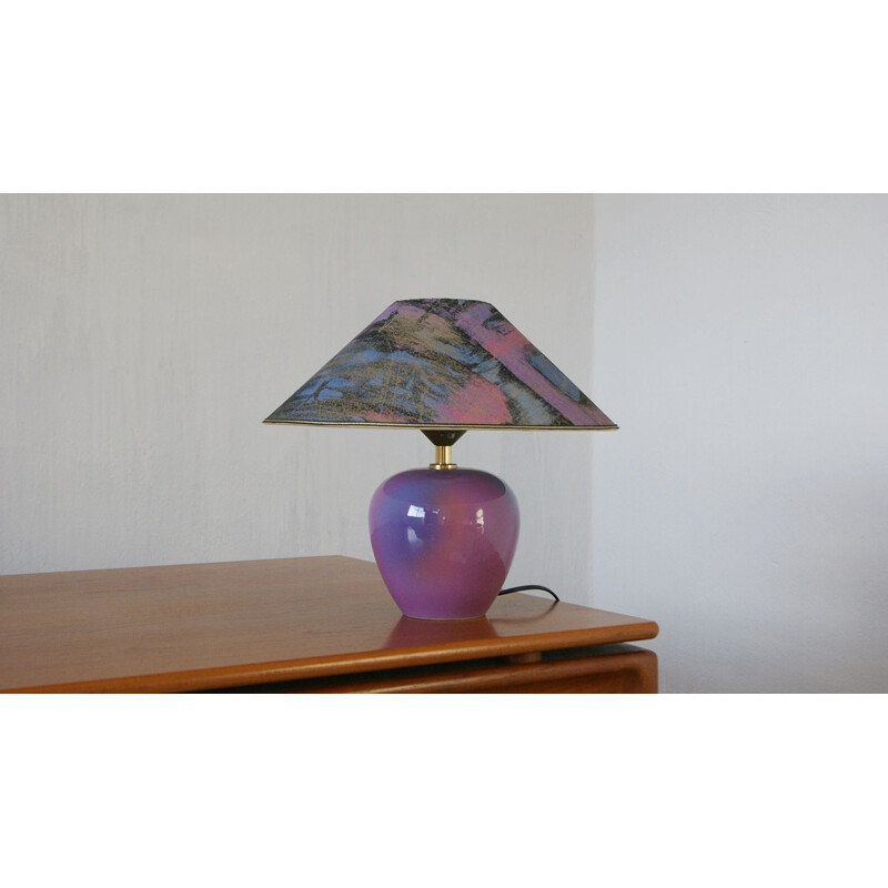 Vintage ceramic table lamp by Pan Leuchten, 1960