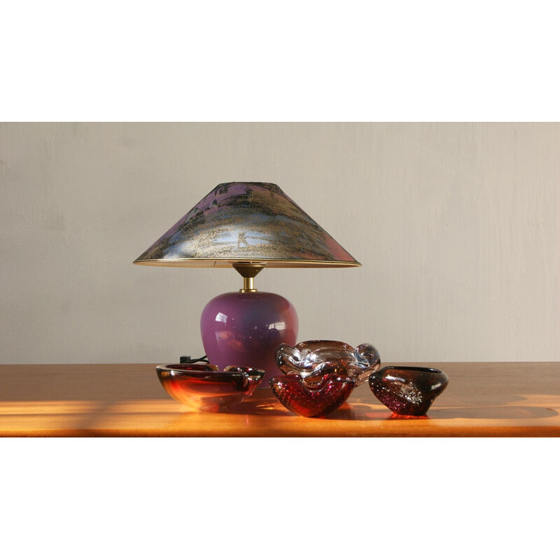 Vintage ceramic table lamp by Pan Leuchten, 1960