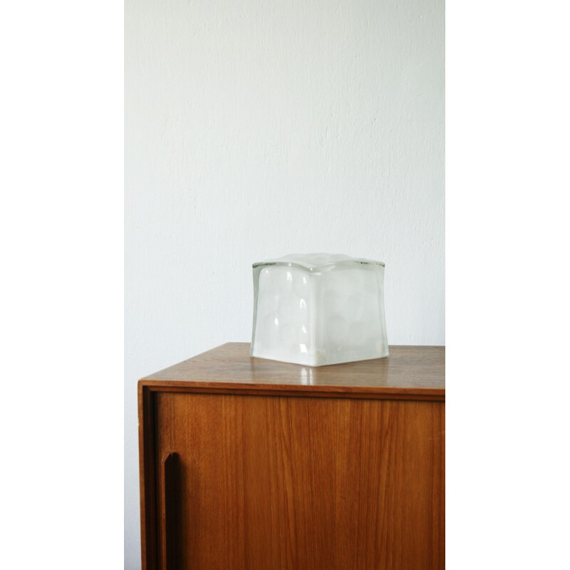 Lámpara de mesa de cristal vintage de IKEA, 1990
