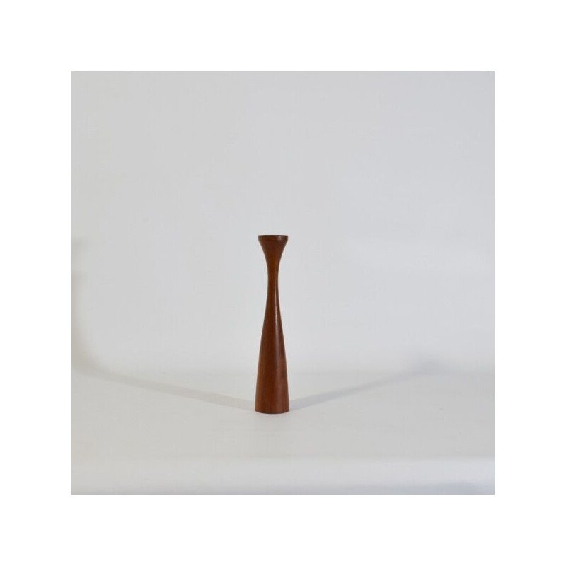 Scandinavian vintage teak candlestick, 1960