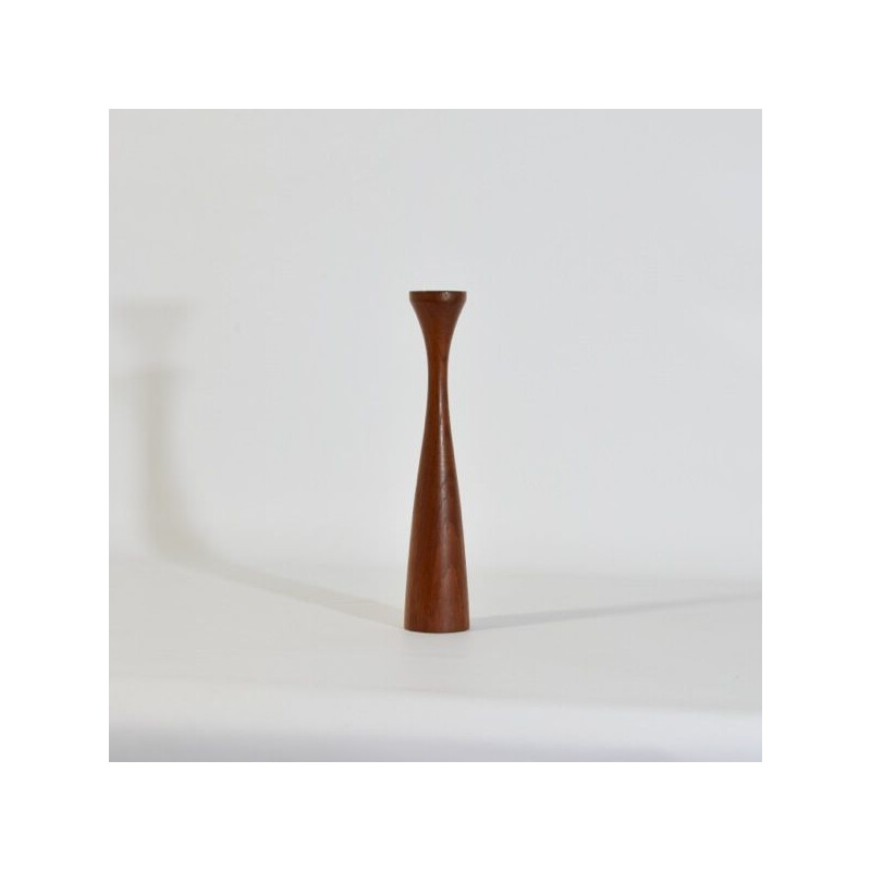 Scandinavian vintage teak candlestick, 1960