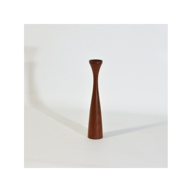 Scandinavian vintage teak candlestick, 1960