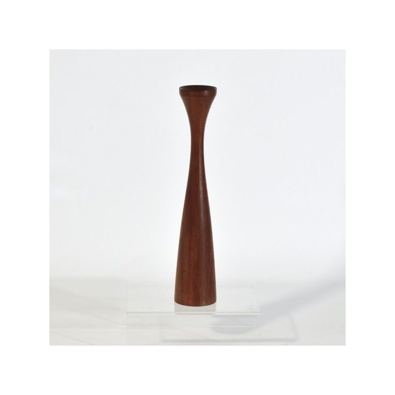 Scandinavian vintage teak candlestick, 1960