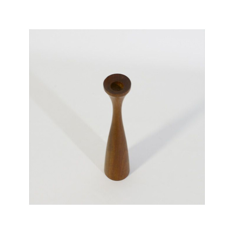 Scandinavian vintage teak candlestick, 1960