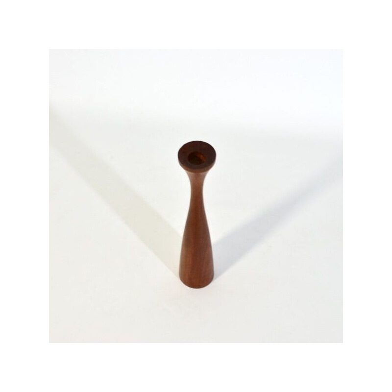 Scandinavian vintage teak candlestick, 1960