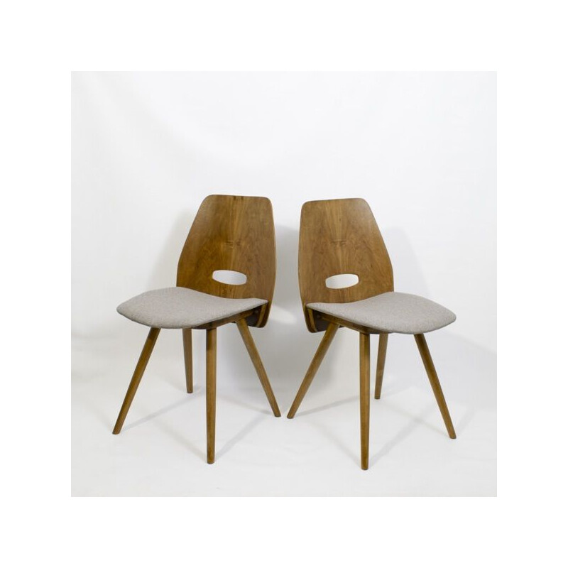 Pair of vintage chairs by Frantisek Jirak for Tatra Nabytok, Czechoslovakia 1960