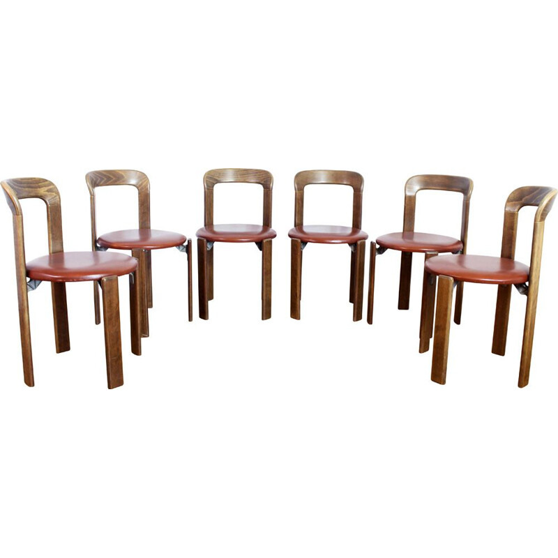 Set of 6 vintage chairs by Bruno Rey for Dietiker