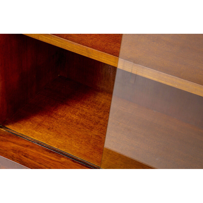 Vintage walnut bookcase by Halabala for Up Závody, 1930