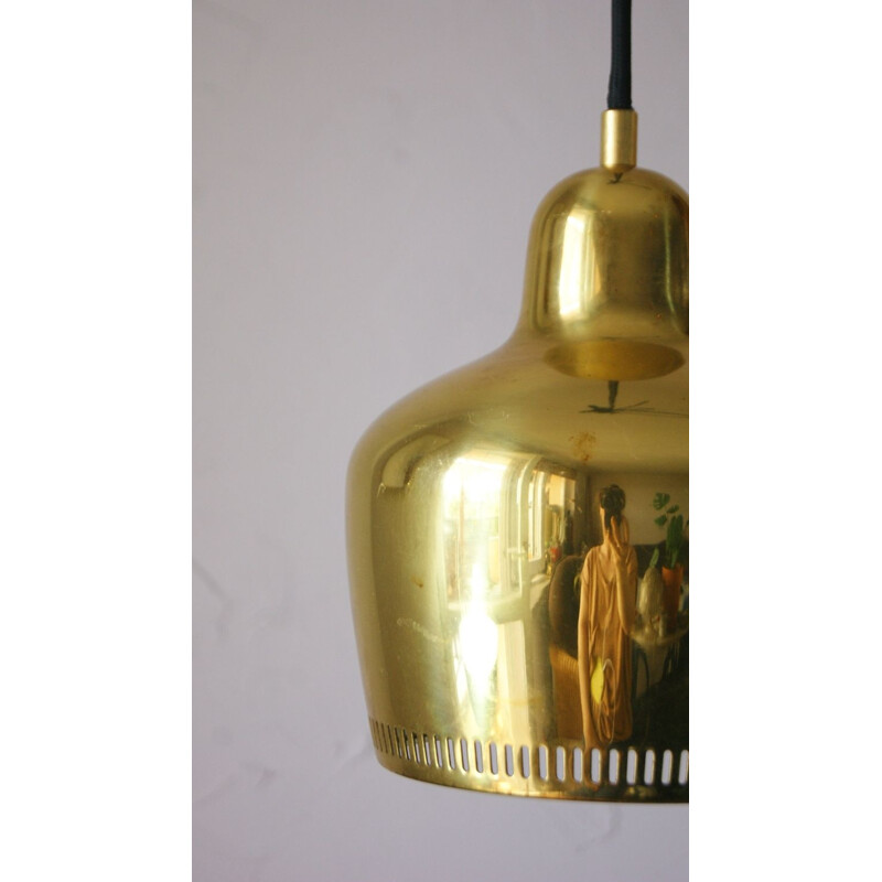 Golden Bell" vintage brass suspension by Alvar Aalto for Artek, 1937