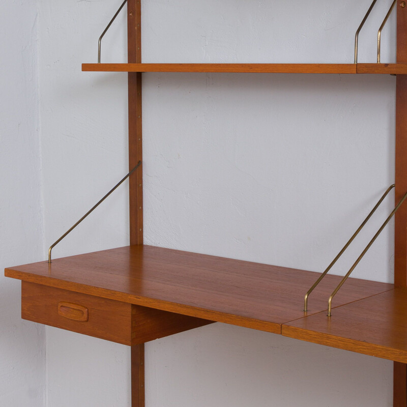 Danish mid century home office wall unit, 1960s