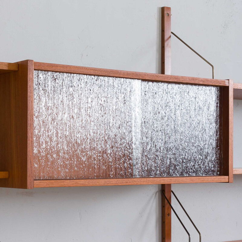 Danish mid century home office wall unit, 1960s