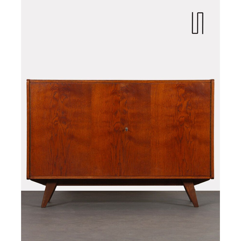 Vintage dark oakwood chest of drawers by Jiri Jiroutek, Czech Republic 1960