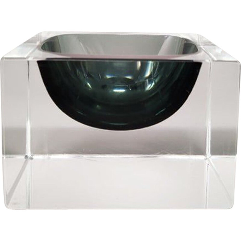 Vintage grey ashtray by Flavio Poli for Seguso, Italy 1960s