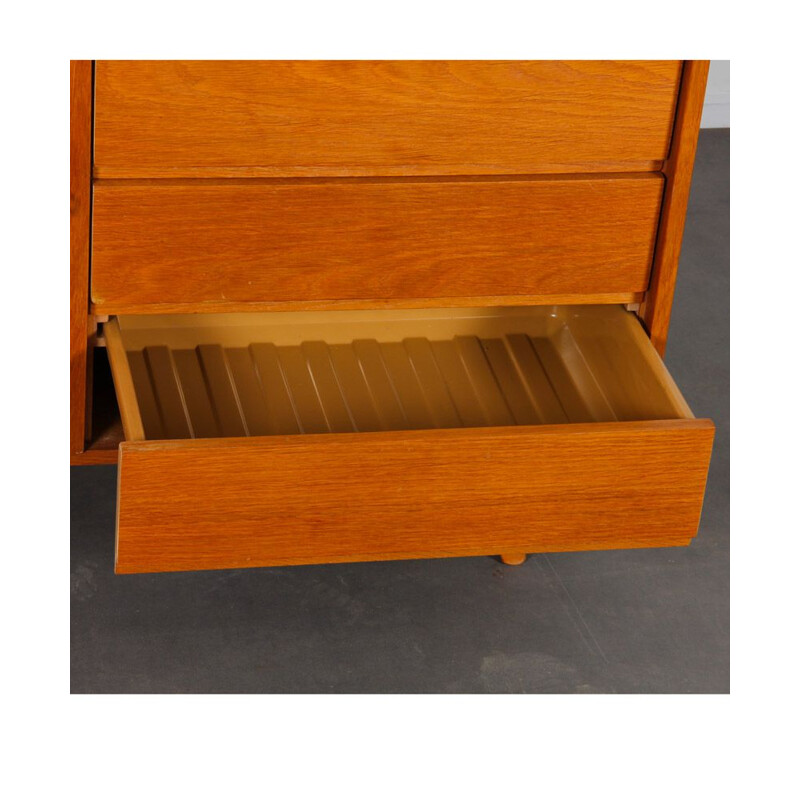 Vintage U-458 oakwood chest of drawers by Jiri Jiroutek for Interier Praha, 1960s