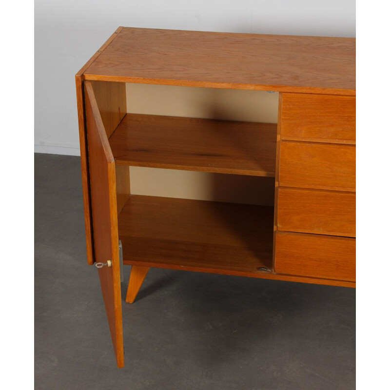 Vintage U-458 oakwood chest of drawers by Jiri Jiroutek for Interier Praha, 1960s