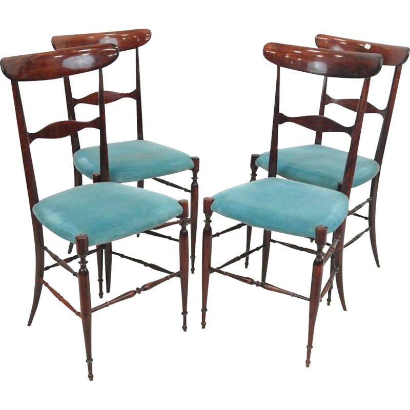 Set of 4 vintage Campanino chairs for Fratelli Levaggi, 1950