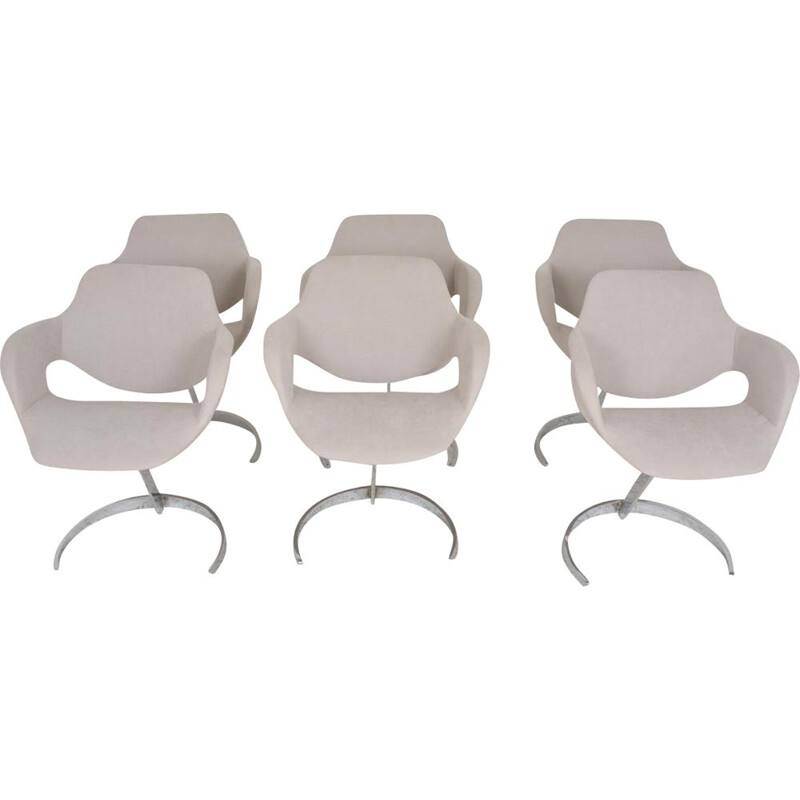 Set of 6 vintage chairs by Boris Tabacoff, 1970s