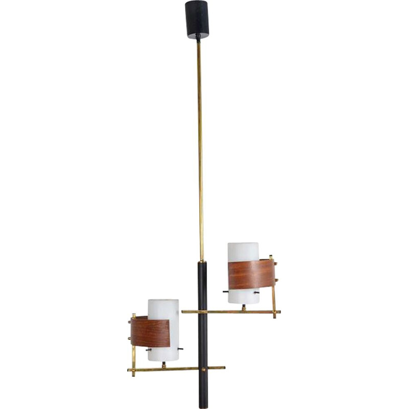 Candelabro de teca escandinavo, 1960