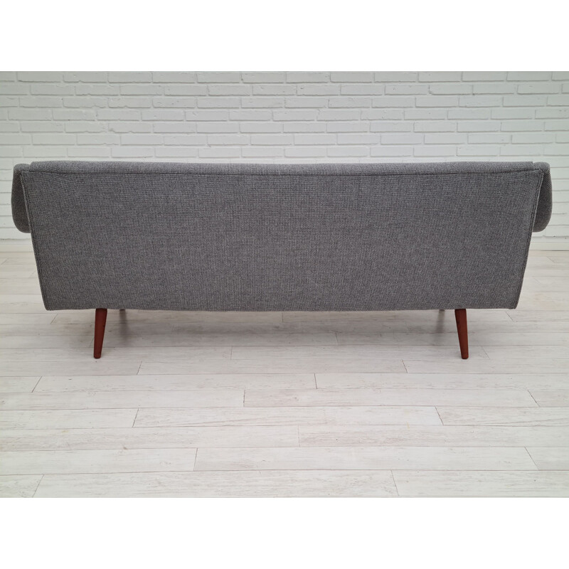 Danish vintage sofa in furniture wool and teak, 1970s