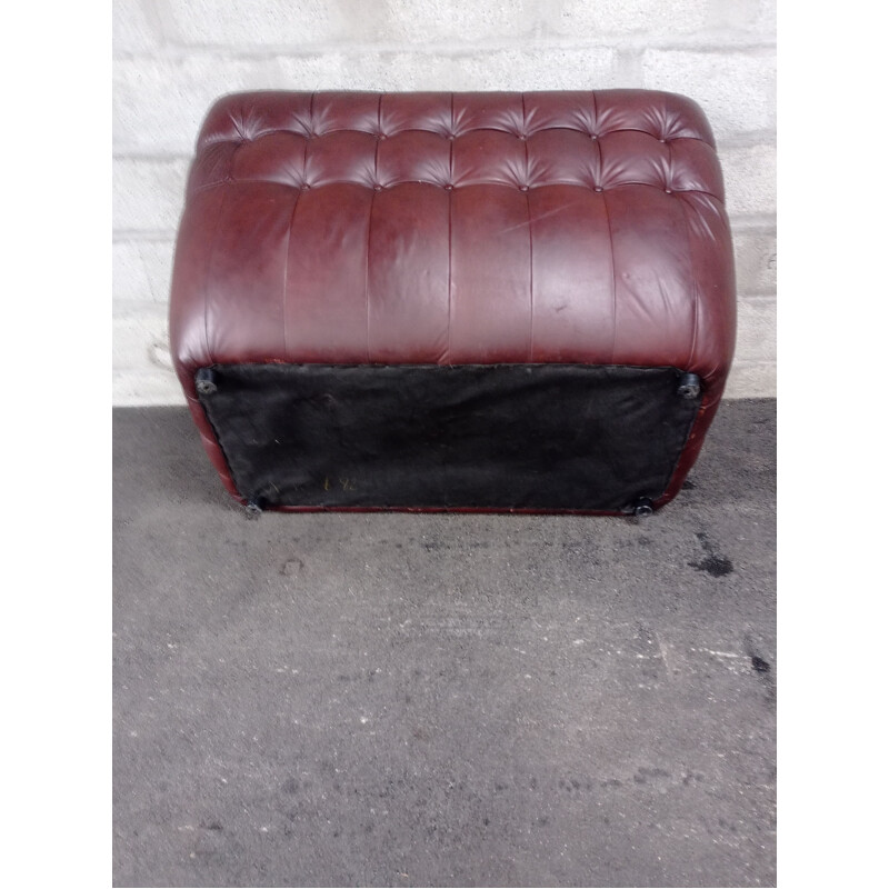 Vintage leather cubist sofa, 1970