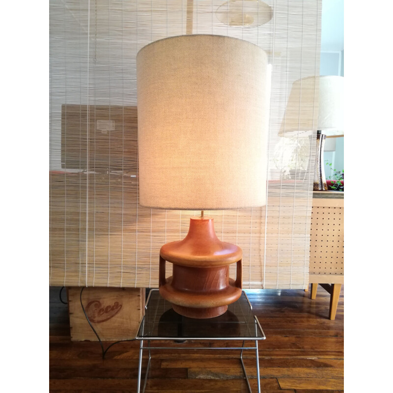 Vintage lamp in plaster and tweed