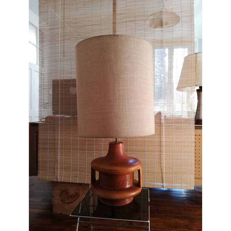 Vintage lamp in plaster and tweed