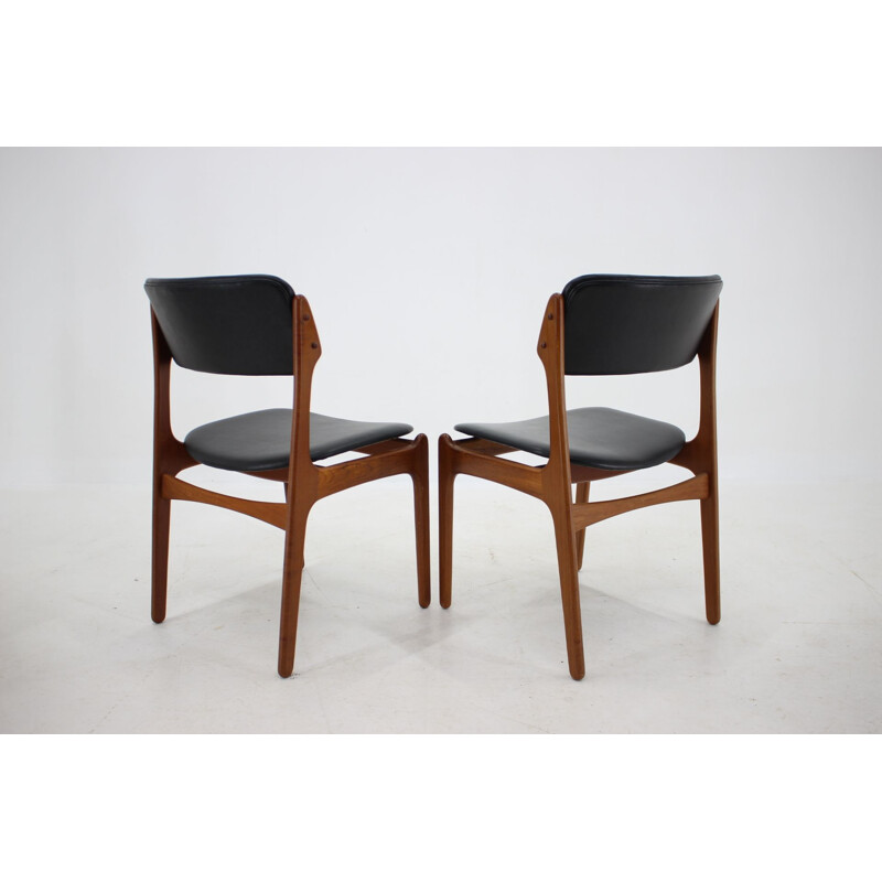 Conjunto de 6 cadeiras de teca vintage de Erik Buch, 1960