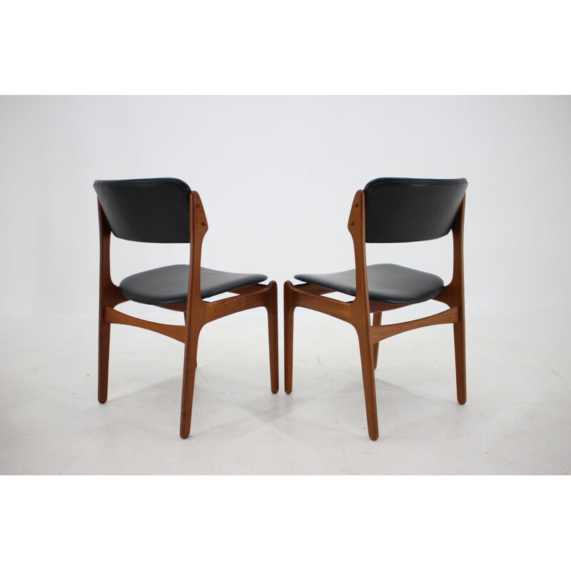 Set of 6 vintage teak dining chairs by Erik Buch, 1960s