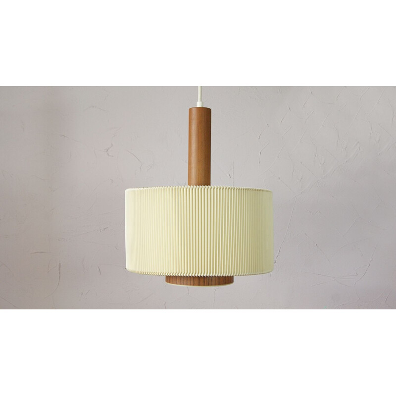 Vintage teak houten hanglamp, 1950