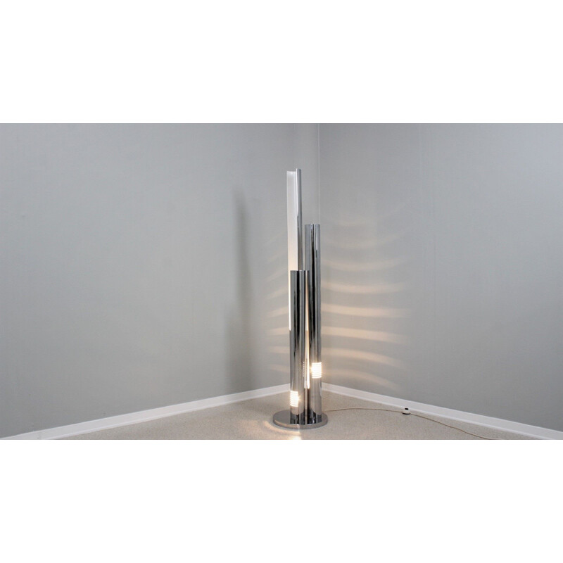 Vintage 3 column floor lamp by Enrico Tronconi, 1970s