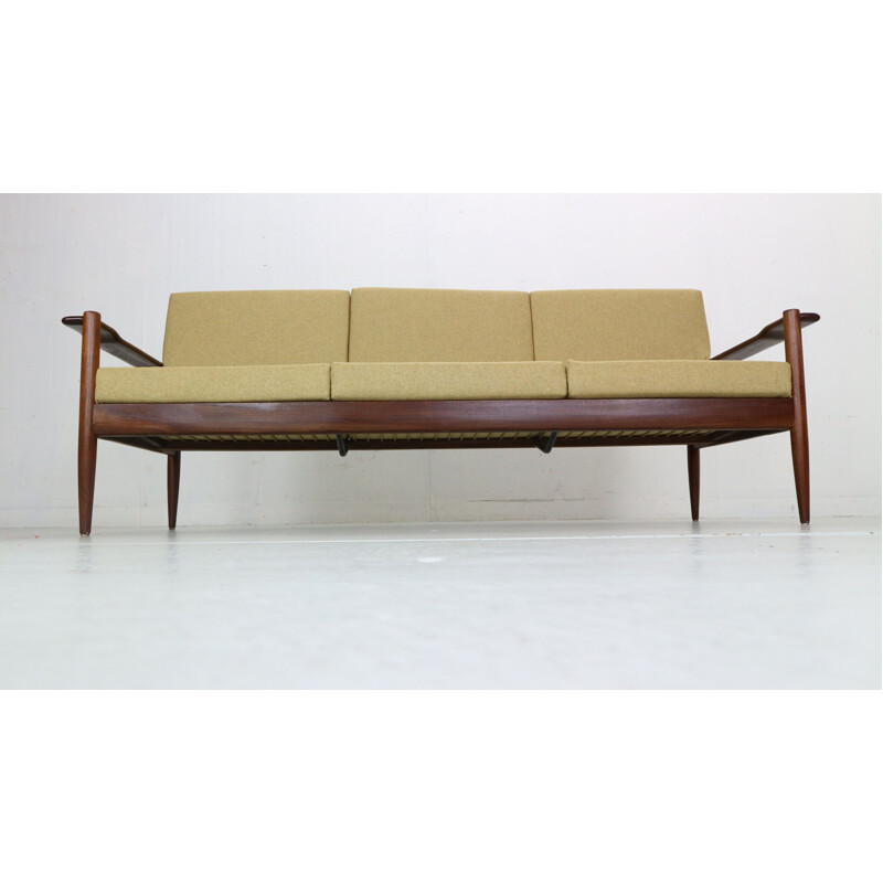 Divano scandinavo a 3 posti in teak, Danimarca 1960