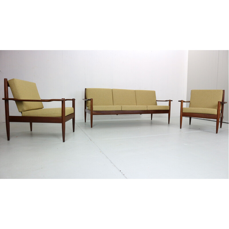 Scandinavian vintage teak 3-seater sofa, Denmark 1960s