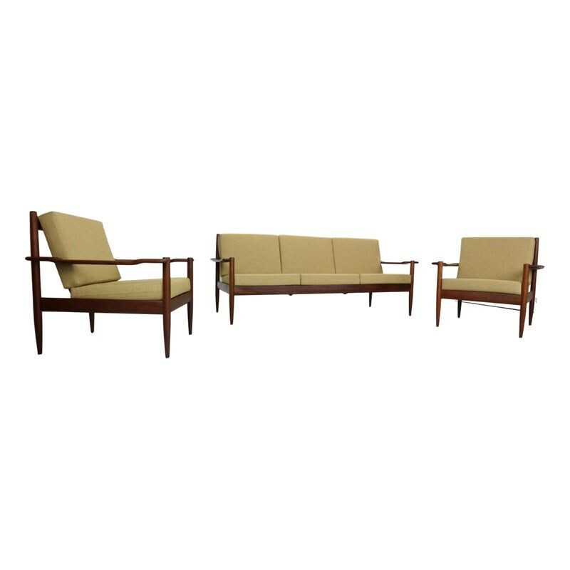 Vintage scandinavian teak living room set, Denmark 1960s