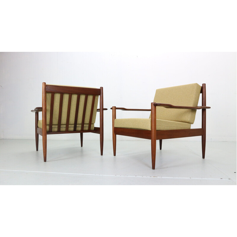 Ensemble de salon vintage scandinave en teck, Danemark 1960