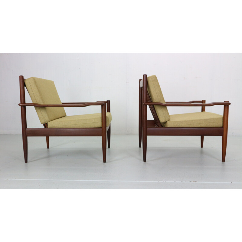 Pair of vintage Scandinavian teak armchairs, Denmark 1960s