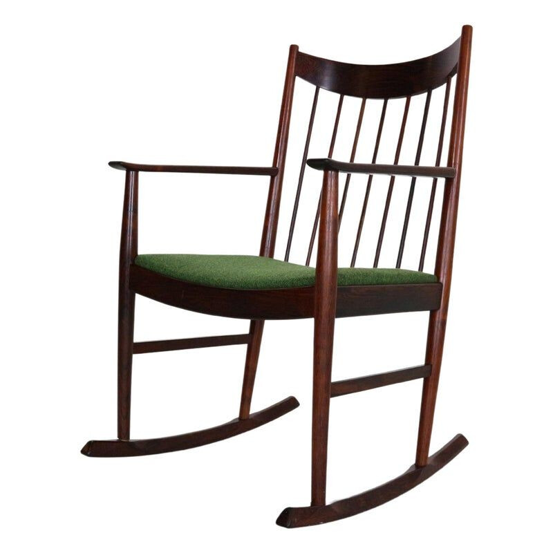 Silla mecedora vintage de Arne Vodder para Sibast, Dinamarca 1960