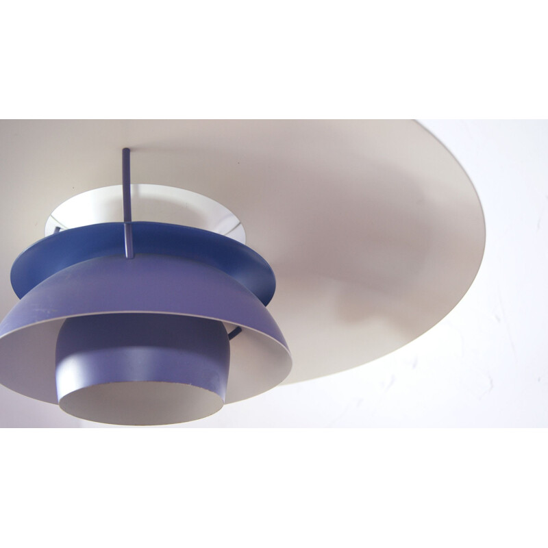 Vintage purple Ph5 pendant lamp by Poul Henningsen for Louis Poulsen