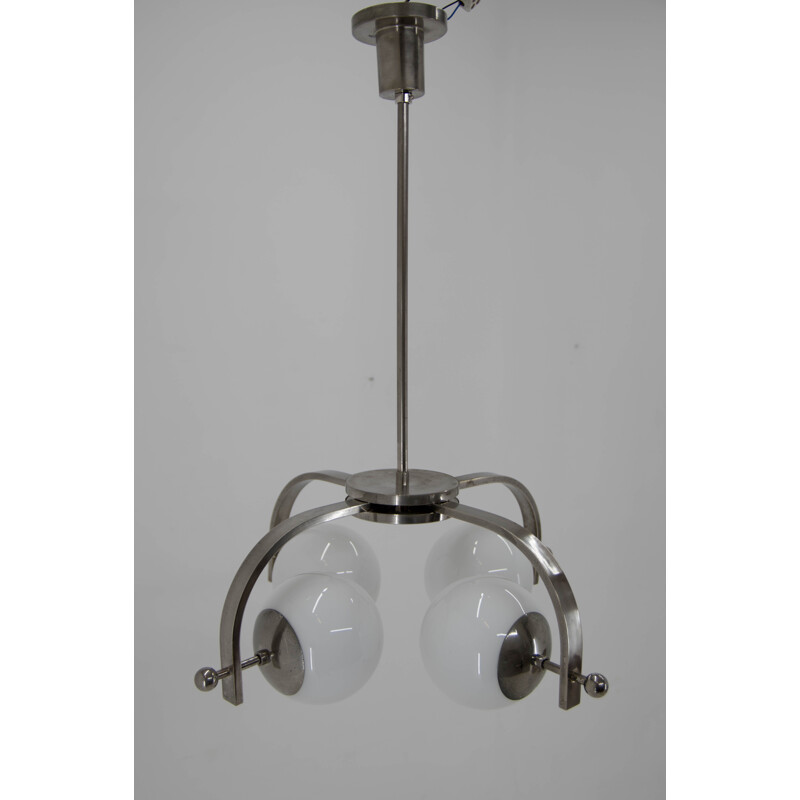 Vintage Bauhaus 4-flamming chandelier, 1930s