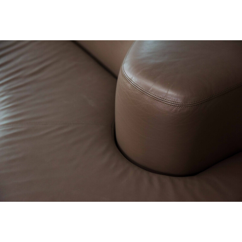 Brown leather sofa Lara by Stilwood, 1960s