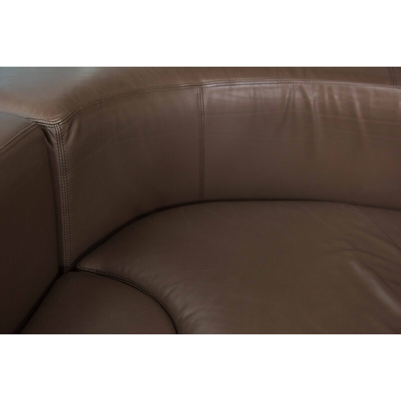 Brown leather sofa Lara by Stilwood, 1960s