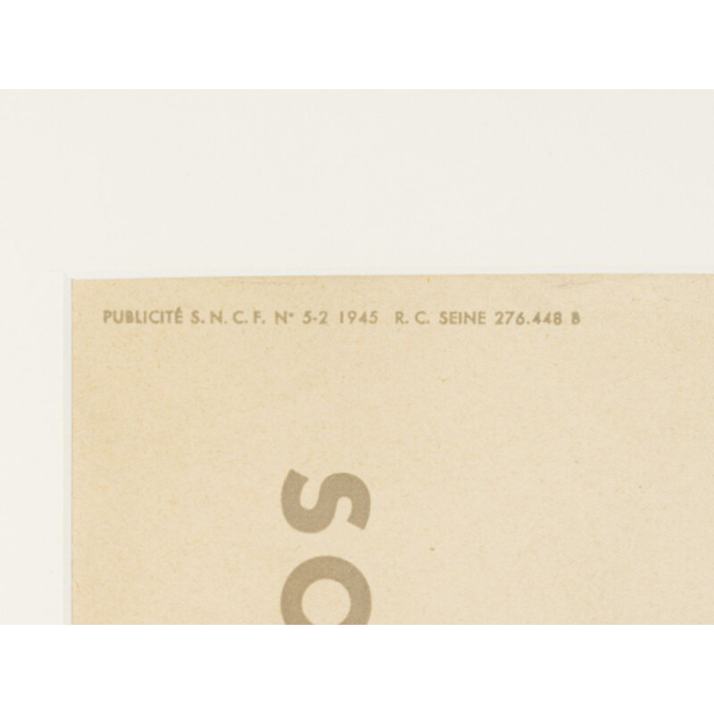Cartel de viaje vintage de Eduardo García Benito para Sncf, Alsacia 1946